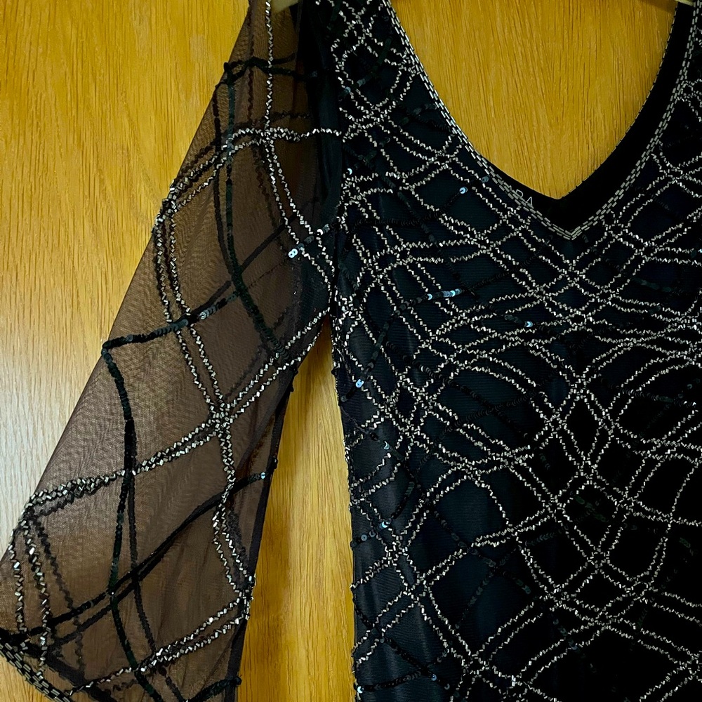 Black & silver cocktail dress